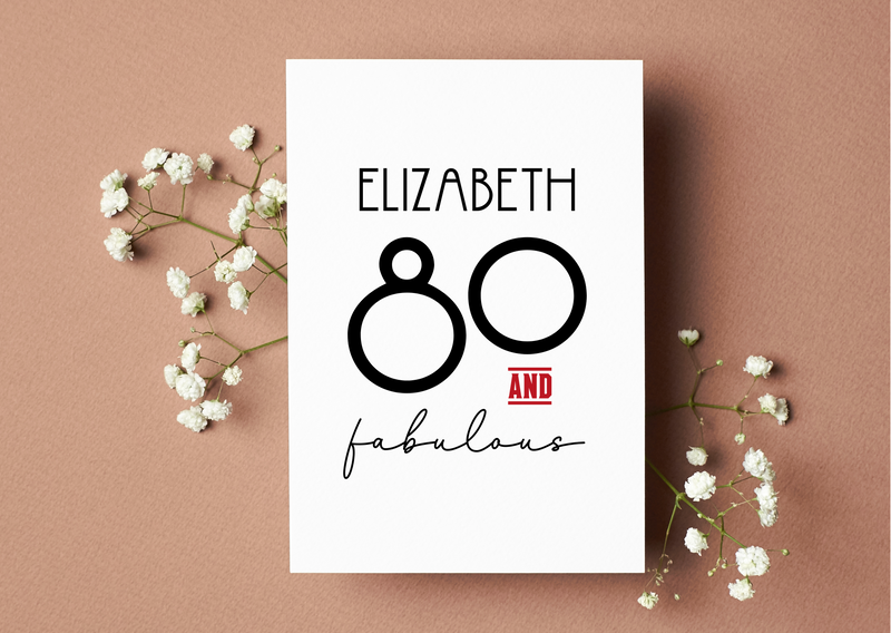 80th birthday card