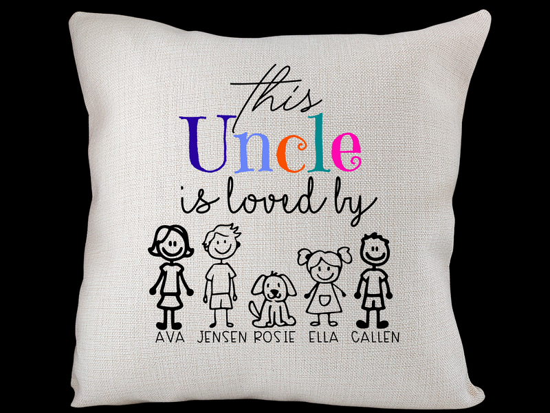 This uncle is loved by cushion