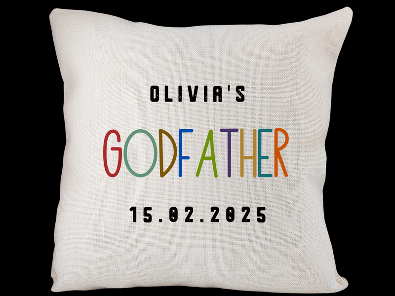 linen custom cushion for godfather 