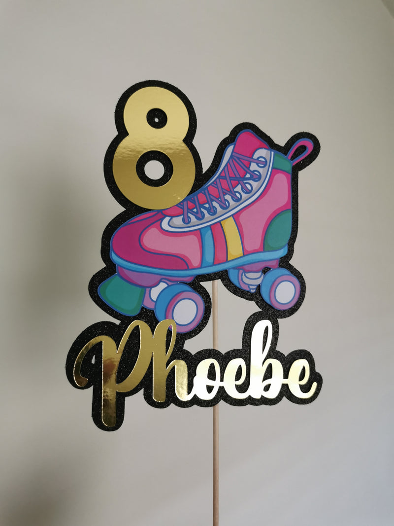 Personalised Girl Skates Cake topper
