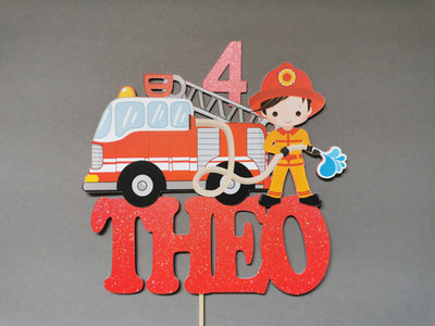 Personalised Firefighter Cake topper
