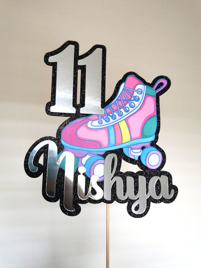 Personalised Girl Skates Cake topper