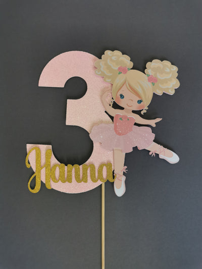 Personalised Ballerina Cake topper