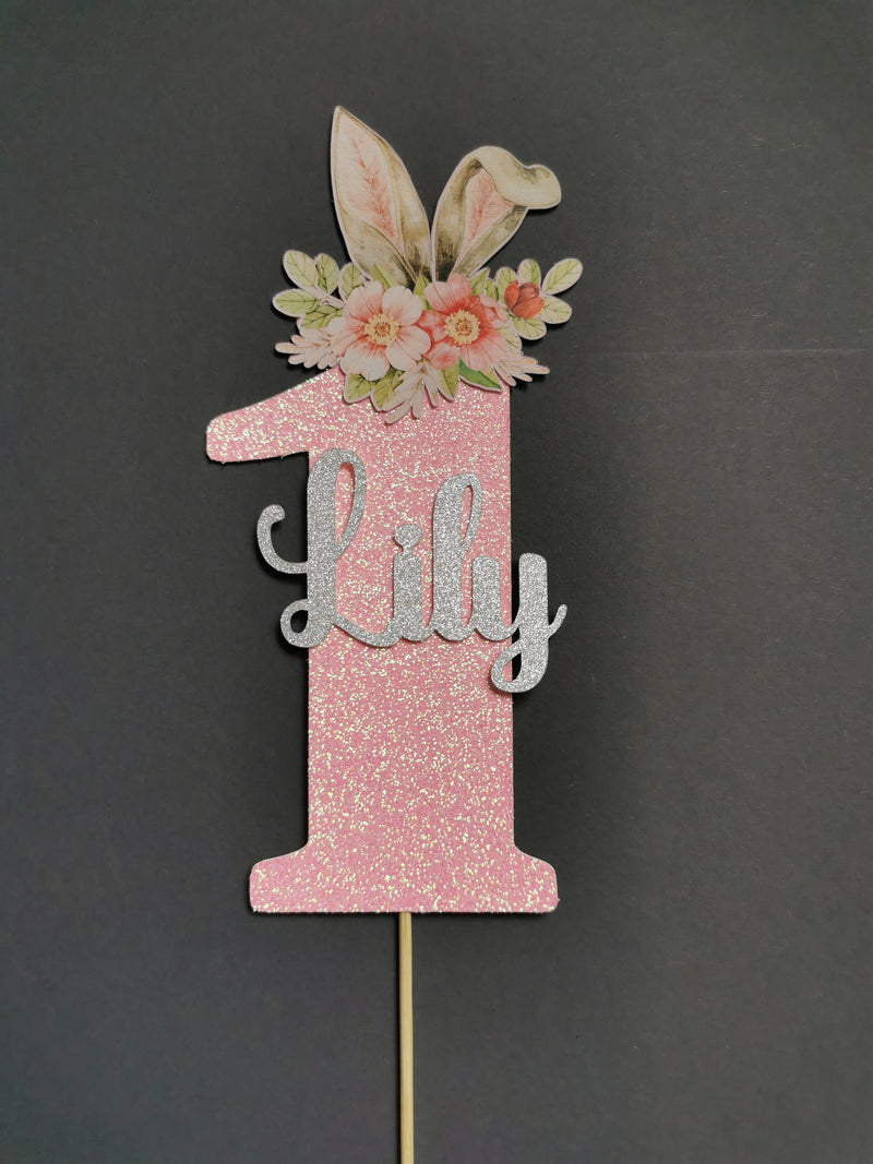 Personalised Bunny Ears Cake topper