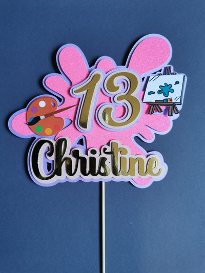 Personalised Art themed Cake topper