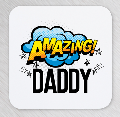 amazing daddy superhero coaster