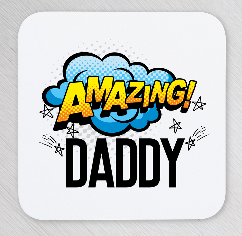 amazing daddy superhero coaster