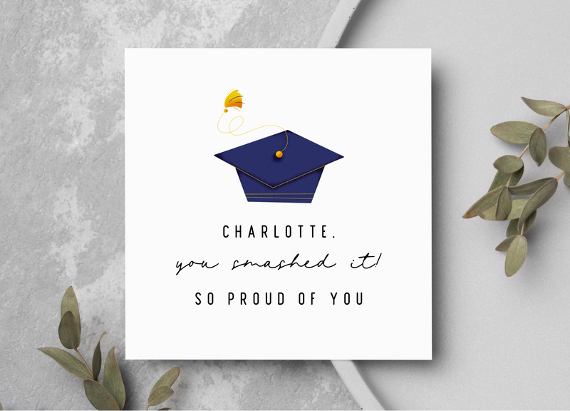 personalised graduation greeting card