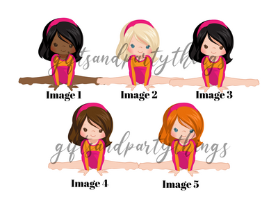 Personalised Female Gymnast on Name Bench Cake topper