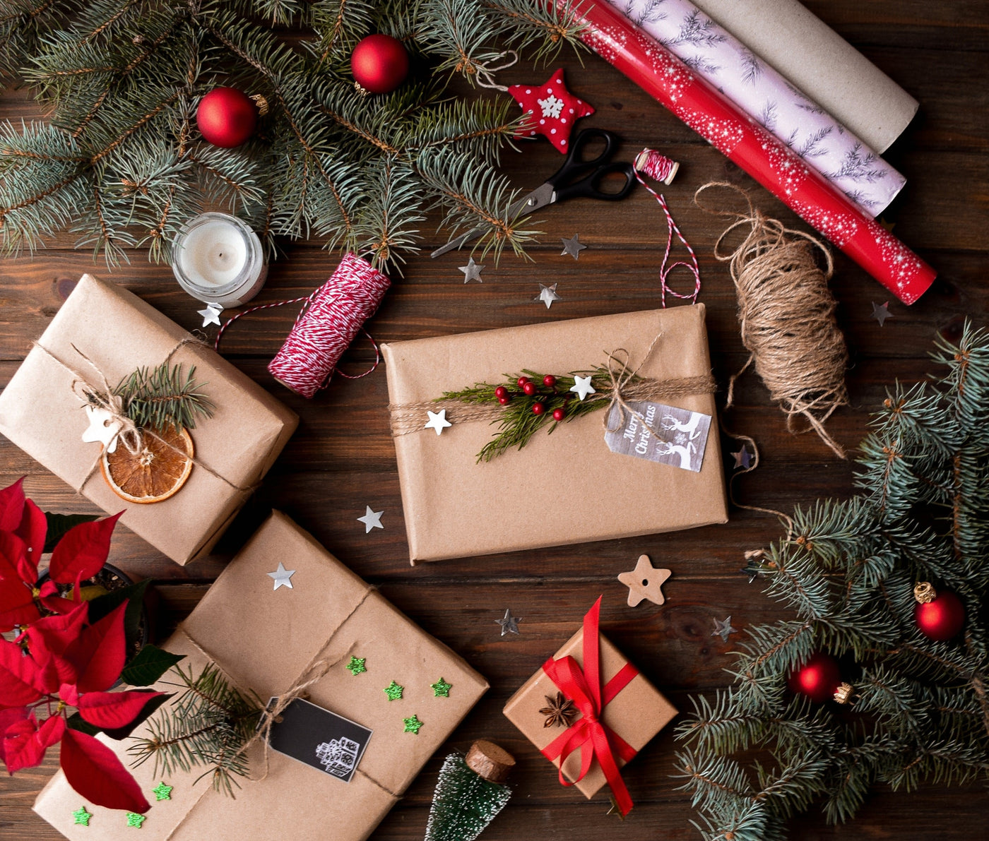 Christmas gifts and decorations