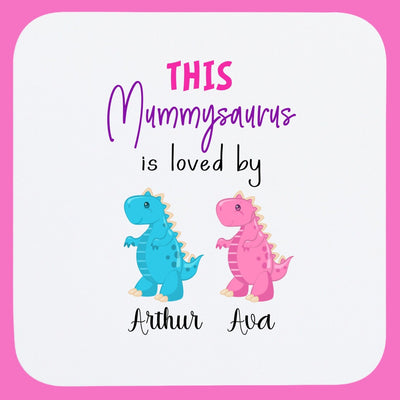 personalised dinosaur coaster for mummy