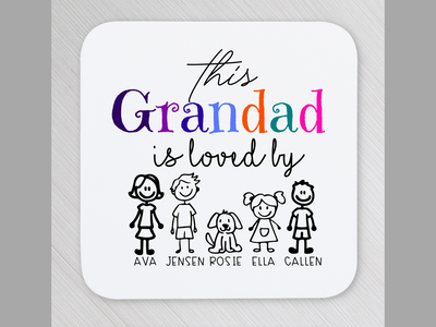 Personalised grandad coaster