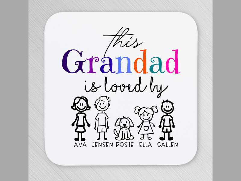 Personalised grandad coaster