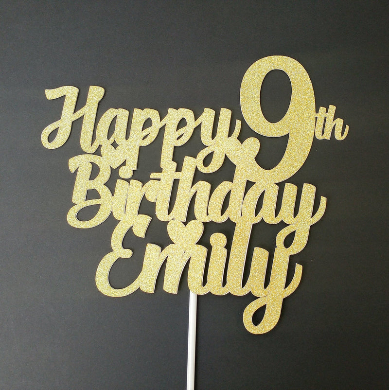 9th birthday cake topper