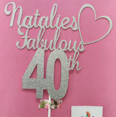 Personalised Fabulous 40th Cake topper