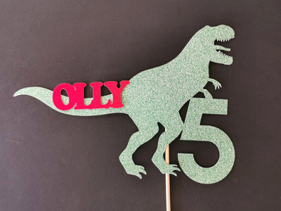 Personalised Dinosaur Cake topper