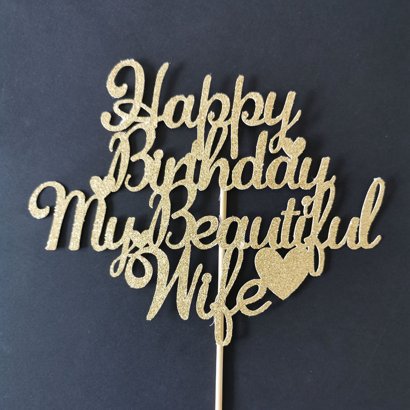 Wife birthday cake topper