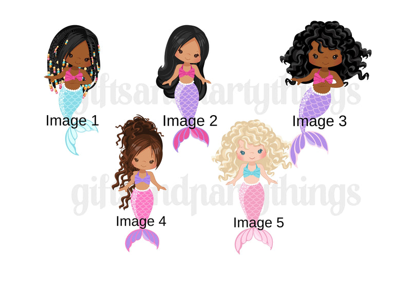 Personalised Mermaid Cake topper