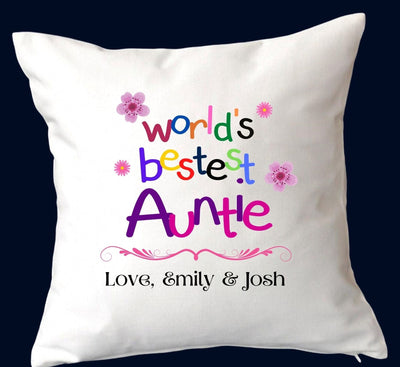 personalised auntie cushion