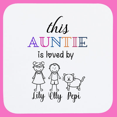 personalised coaster for auntie