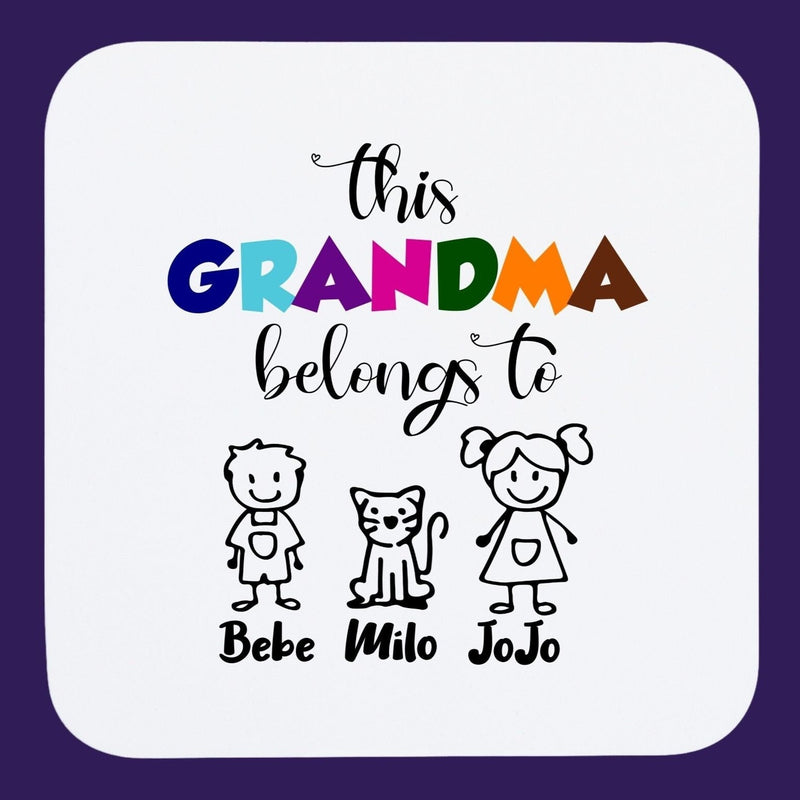 Personalised grandma coaster