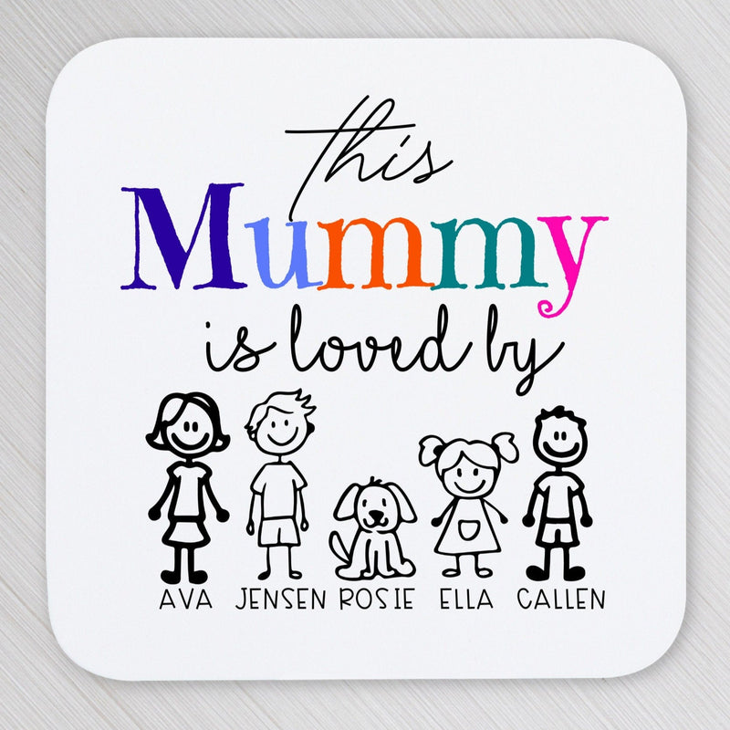 Personalised mummy coaster