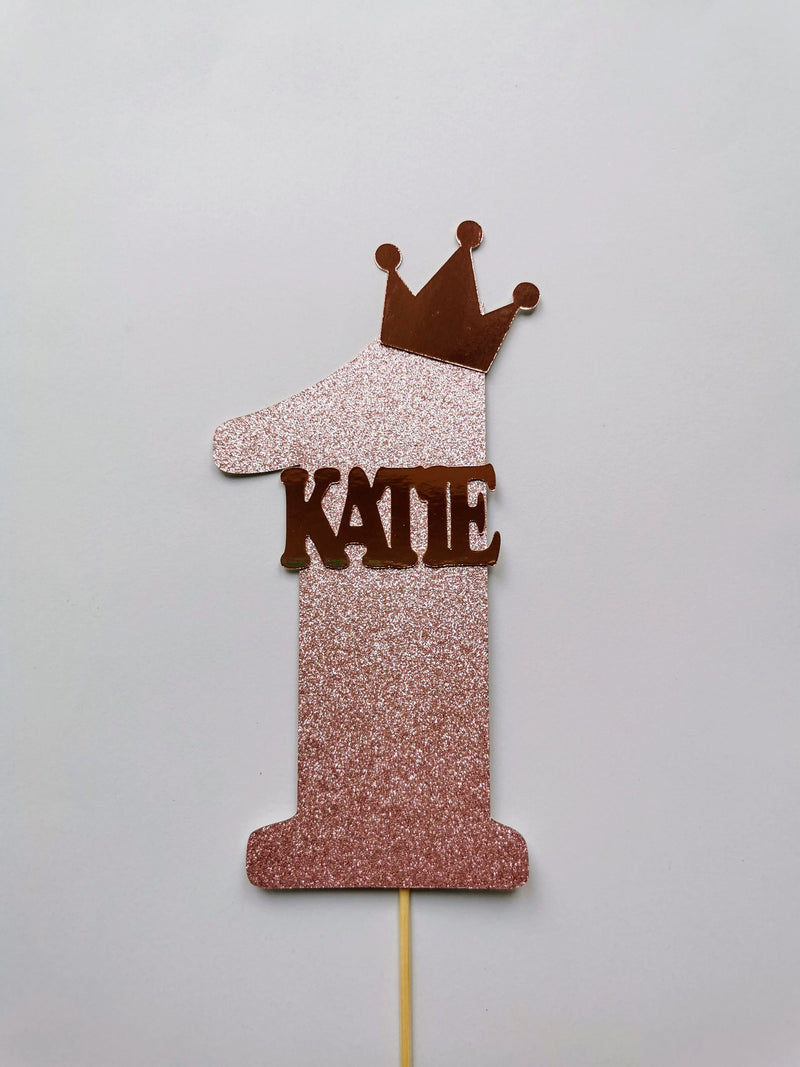 Personalised One Birthday Highchair Banner & Cake Topper