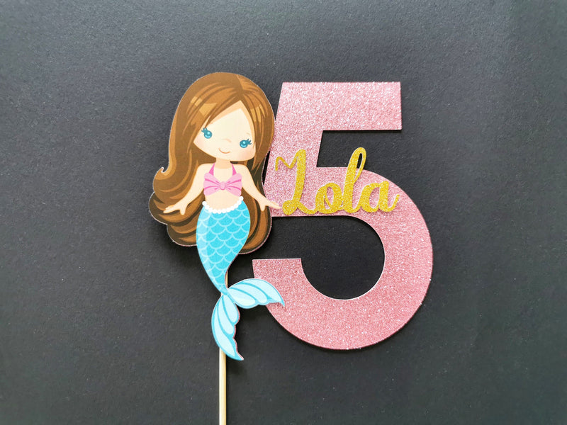 Personalised Mermaid Cake topper