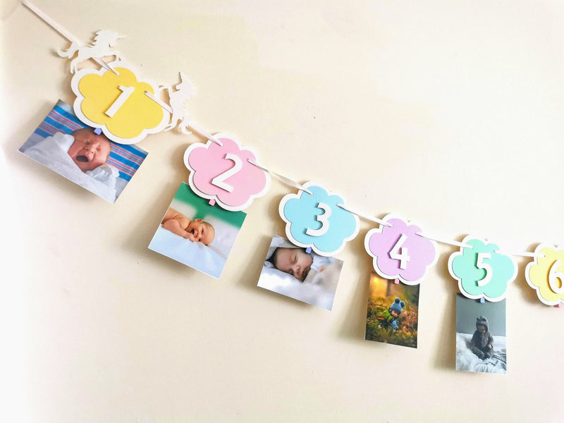 unicorn 1st birthday photo clips