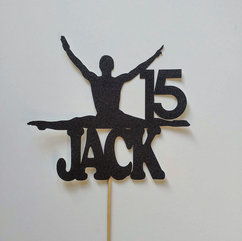 Personalised Male Gymnast Cake topper