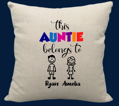 personalised auntie cushion