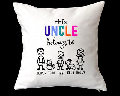 personalised uncle cushion
