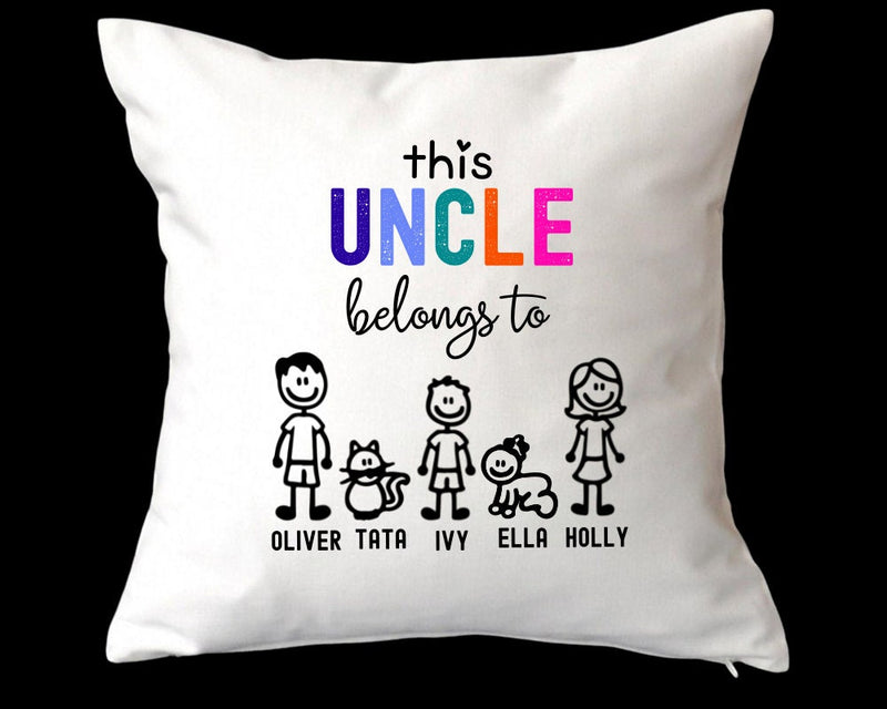 personalised uncle cushion