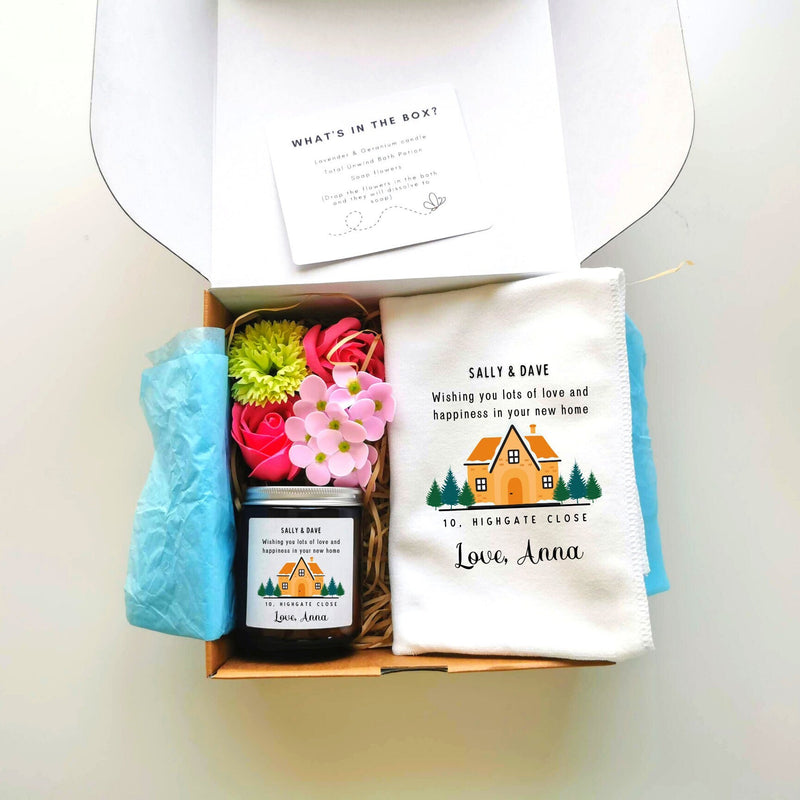 Personalised new home gift box