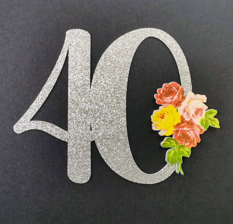 40 cake topper