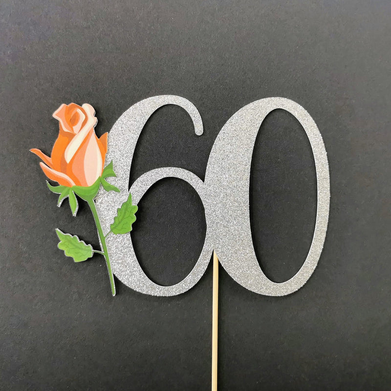 60 cake topper