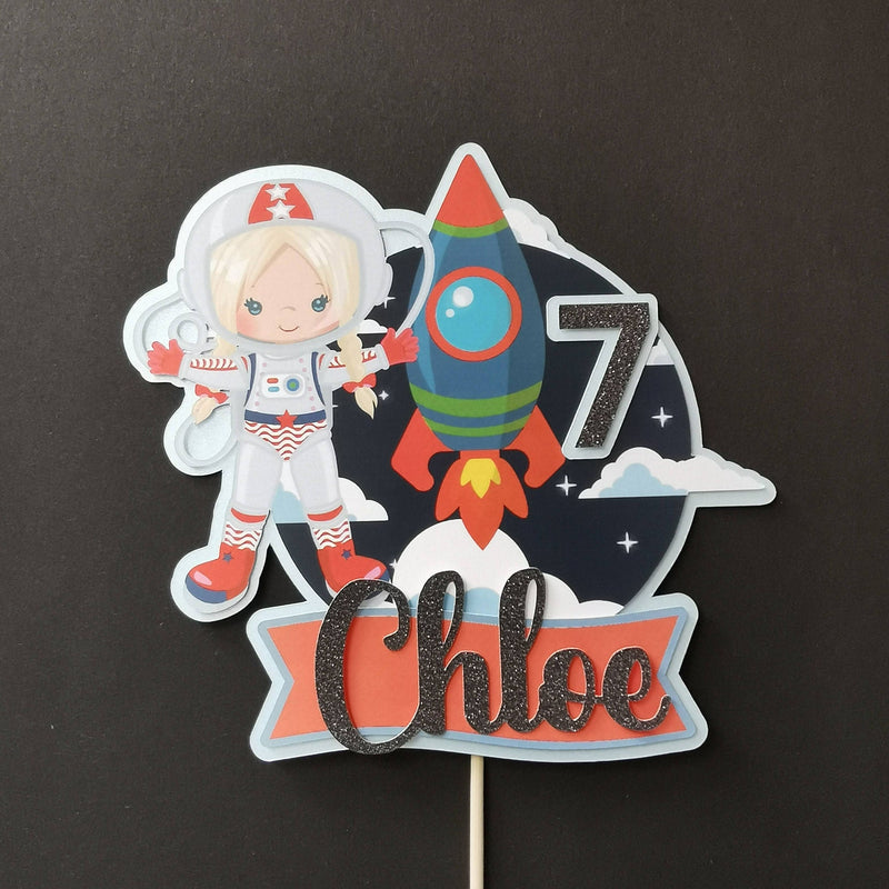 astronaut space cake topper