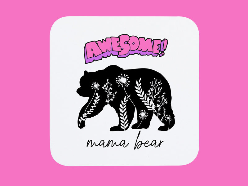 Personalised mama bear coaster 