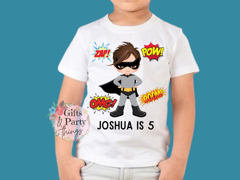 Superhero birthday tshirt