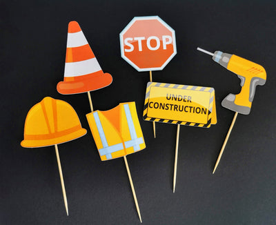 Personalised Construction Truck Cake topper