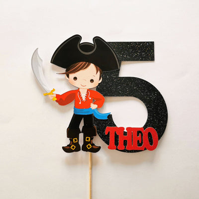 Personalised Pirate Boy Cake topper