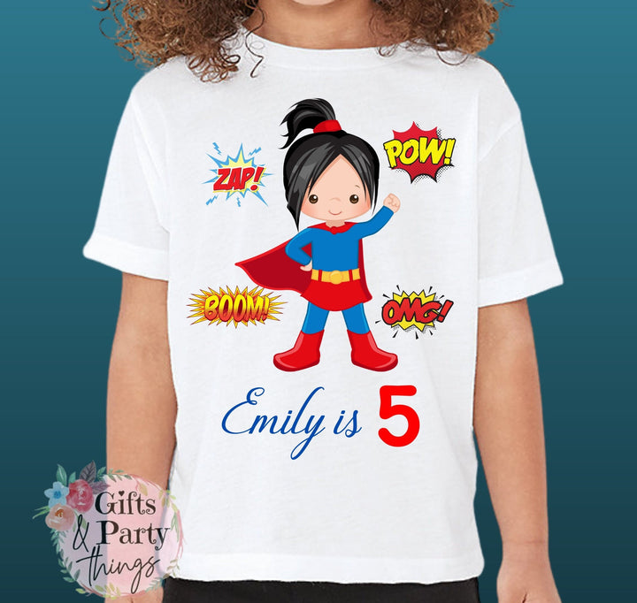 Family Supergirl Birthday Shirt Spiderman Birthday Shirt