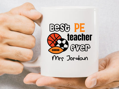 Personalised PE teacher mug