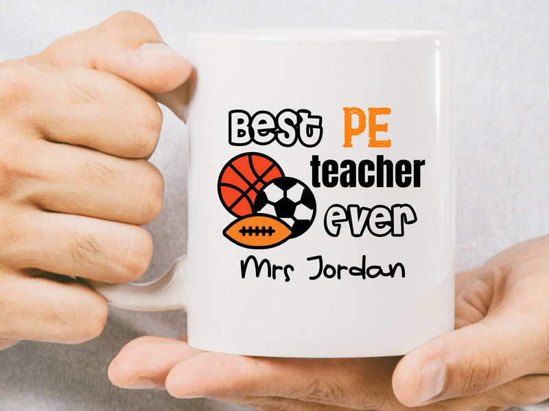 Personalised PE teacher mug