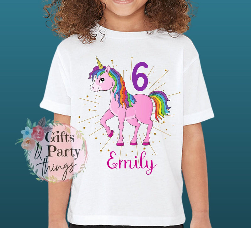 Unicorn birthday tshirt