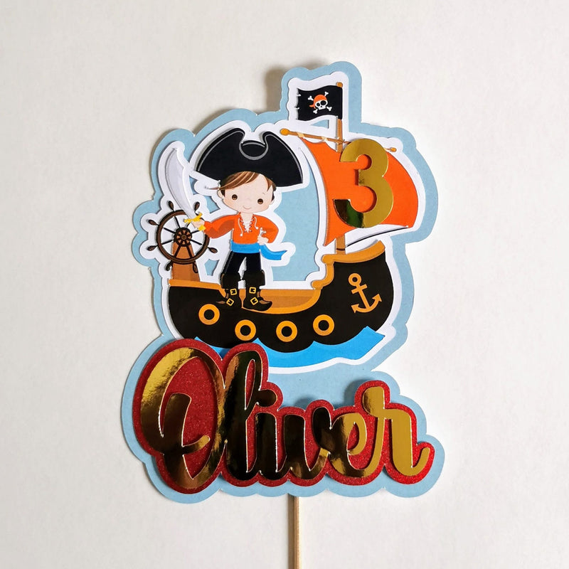 Pirate boy cake topper